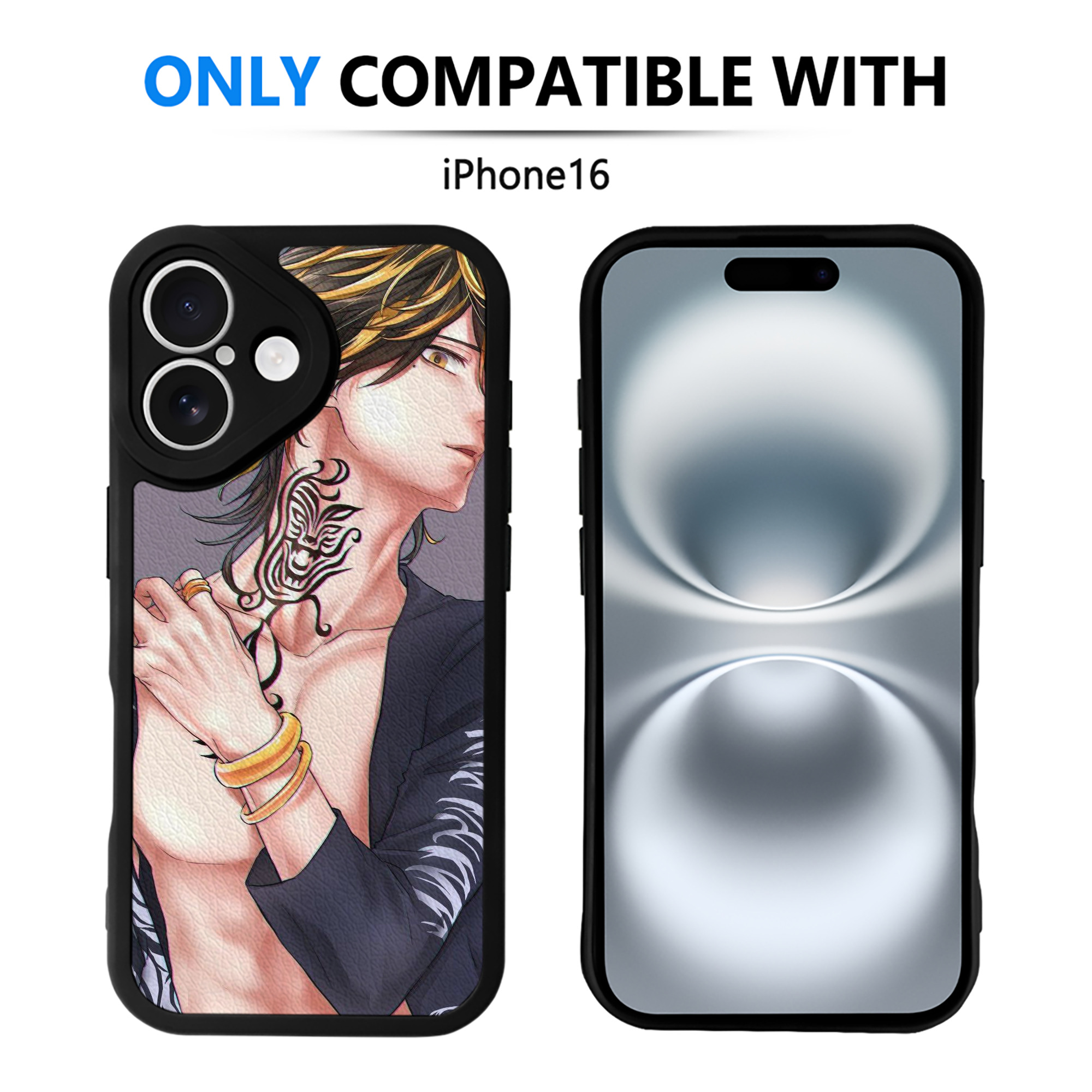 （画像用） 東京リベンジャーズ Tokyo Revengers 【iPhone 16シリーズ対応】シリコンスマホケース（レザー調） 材質：シリコン